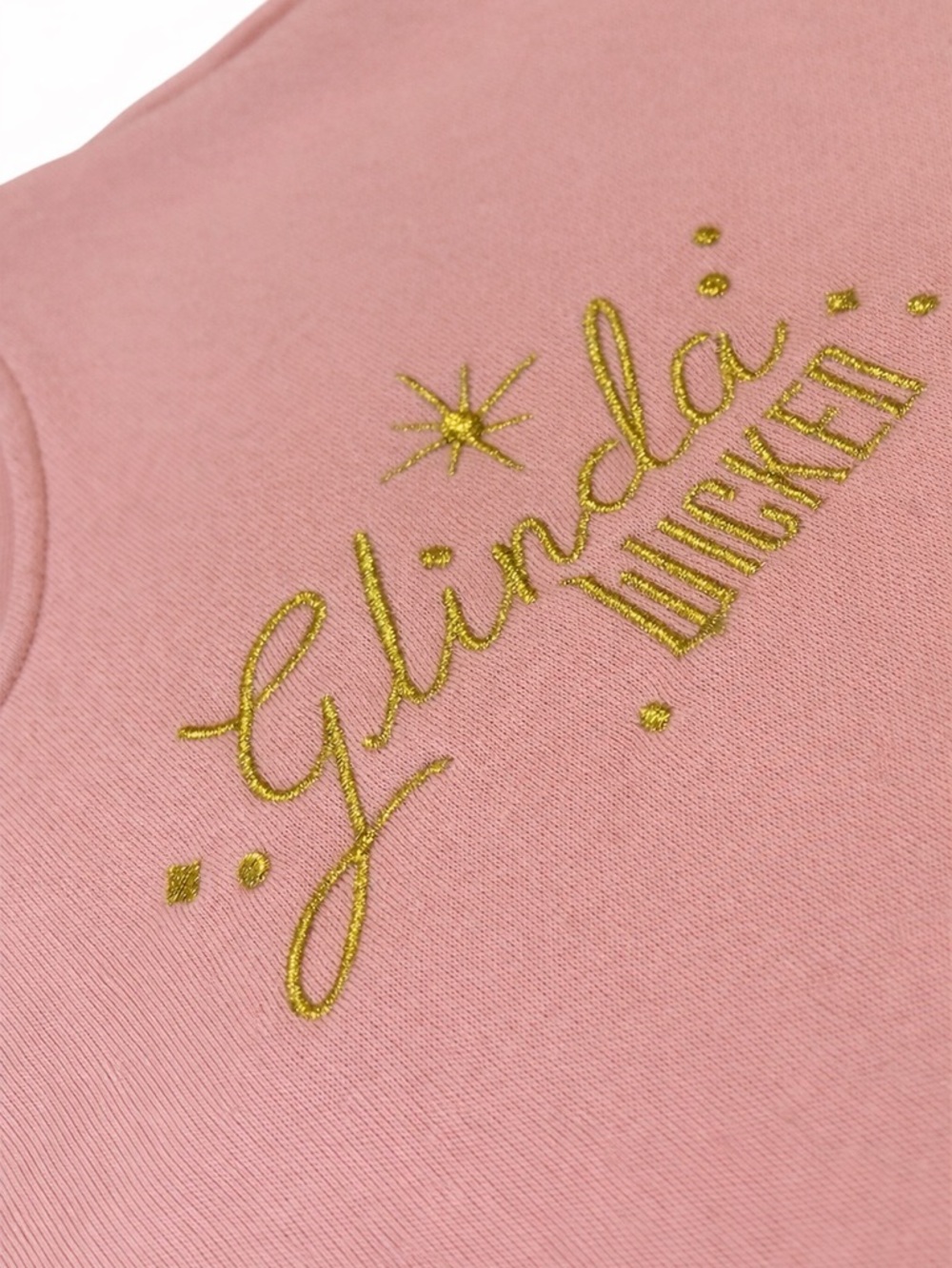 Wicked Glinda Pink Sweatshirt Medium | Embroidered Graphic Crewneck BoxLunch EUC - Picture 3 of 7